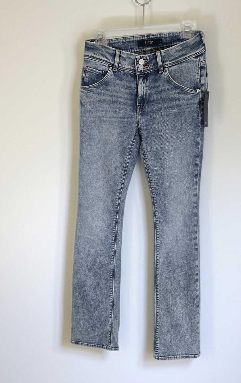 NWT Hudson Jeans Beth Mid Rise Baby Bootcut Motion Light Wash Double Button 26 - Picture 9 of 12